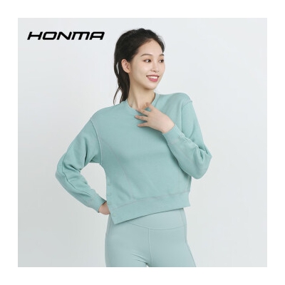 HONMA【都市机能】高尔夫服饰女士圆领卫衣套头运动上衣 浅绿 M
